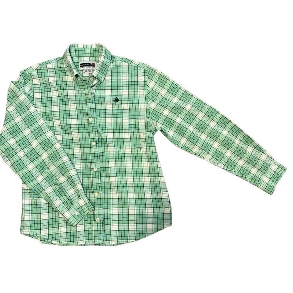 Panhandle Slim Plaid Button Down Long Sleeve Shirt. Size Small. Great Condition!